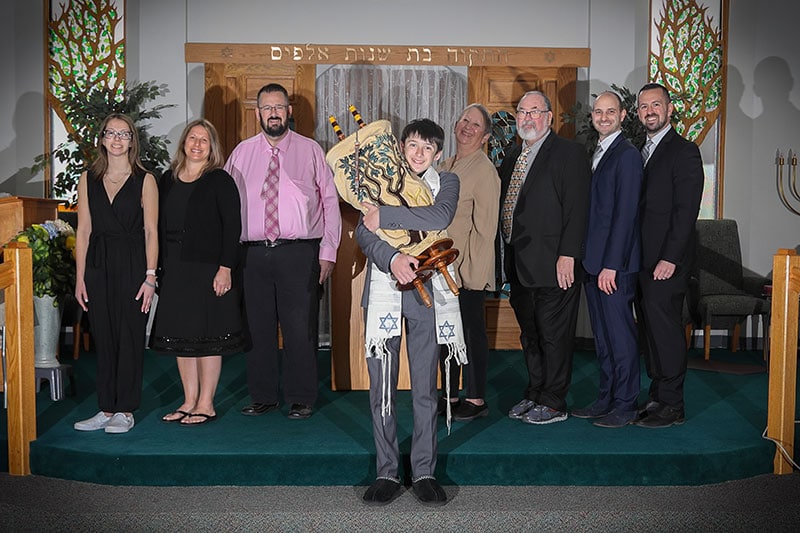 family photo for a bar mitzvah
